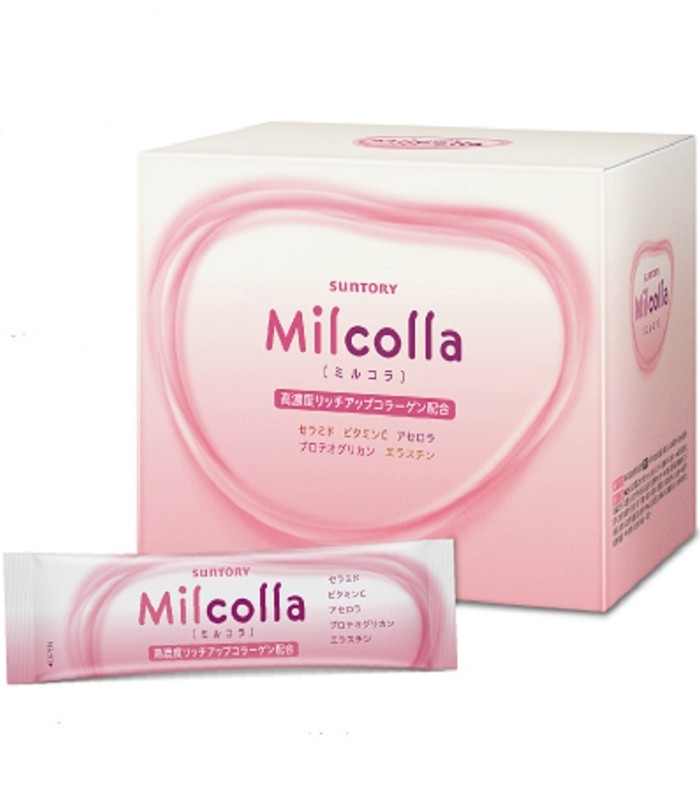 Suntory 三得利 - 【回饋價】Milcolla 蜜露珂娜 膠原蛋白隨身包(盒裝)-保存至2025/09  - 30包