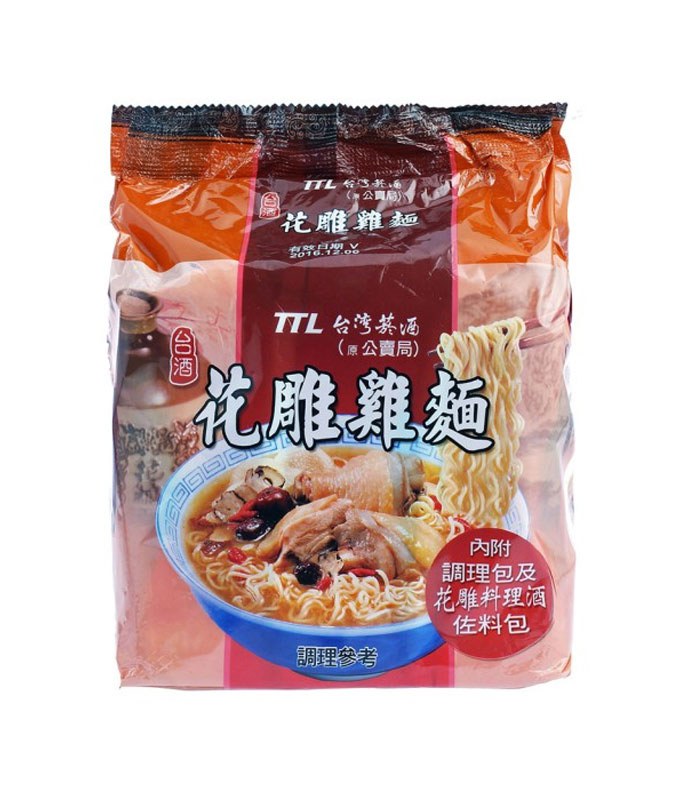 TTL 台酒 - 花雕雞麵袋裝  - 3包