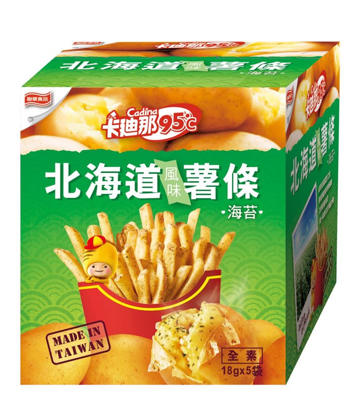 KGCHECK 聯華食品 - 卡迪那95℃薯條海苔  - 18gx5包