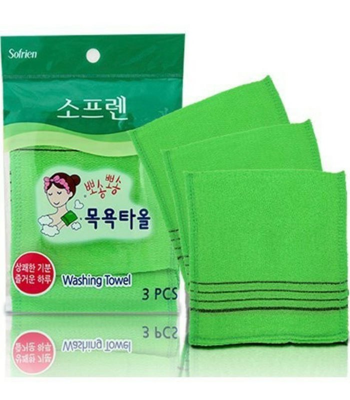 MYHUO Skincare Collection 買貨推薦保養 - 韓國 Sofrien 搓仙神巾(角質搓澡巾)  - 3入