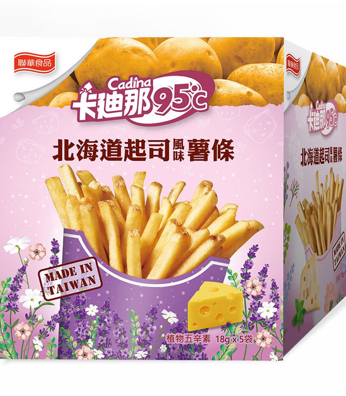 KGCHECK 聯華食品 - 卡迪那95℃北海道起司風味薯條  - 18gx5包