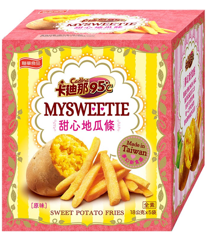 KGCHECK 聯華食品 - 卡迪那95℃甜心地瓜條  - 18gx5包