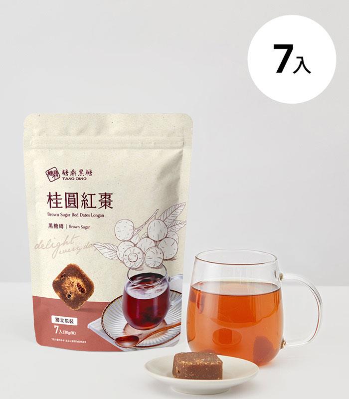 糖鼎養生黑糖磚 - 桂圓紅棗 - 30gx7