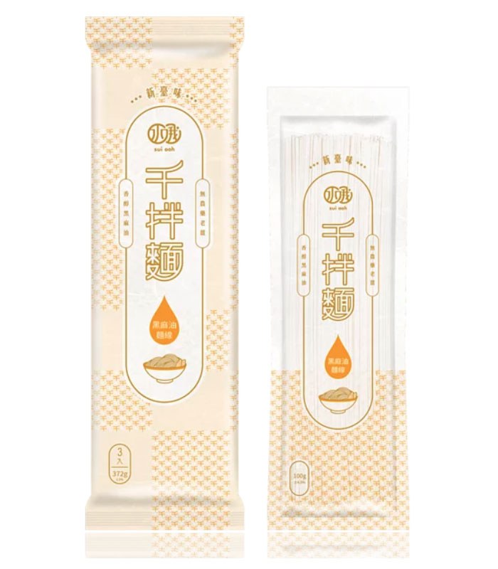 湯 / 乾拌麵 - 水哦 千拌麵 黑麻油麵線  - 124g*3