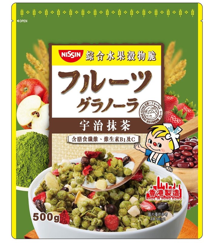 NISSIN 日清 - 宇治抹茶綜合水果穀物脆  - 500g