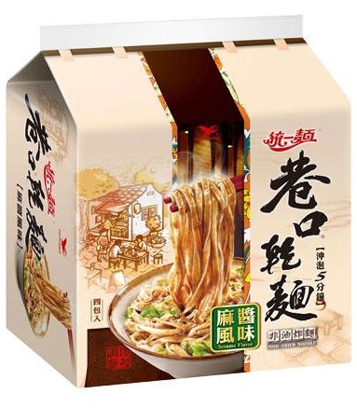 湯 / 乾拌麵 - 統一麵 巷口乾麵 - 麻醬風味四合一 - 4入