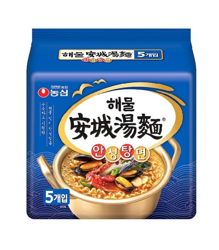 湯 / 乾拌麵 - 農心  安城湯麵海鮮味  - 4入