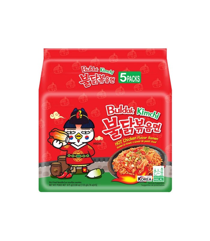 湯 / 乾拌麵 - Samyang三養 火辣雞肉風味鐵板炒麵-泡菜風味  - 5包/袋