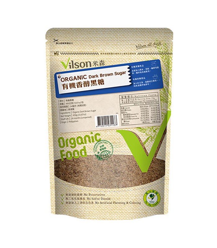 vilson 米森 - 有機香醇黑糖  - 450公克