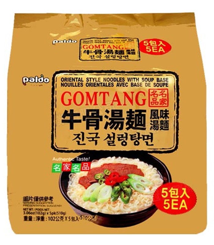 MyHuo Recommended Snacks 買貨推薦零食 - 韓國 八道Paldo~牛骨湯麵  - 102g*4