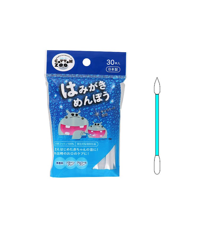 MYHUO Sundries 買貨小東西 - COTTON ZOO 木醣醇兒童專用棉棒  - 30入