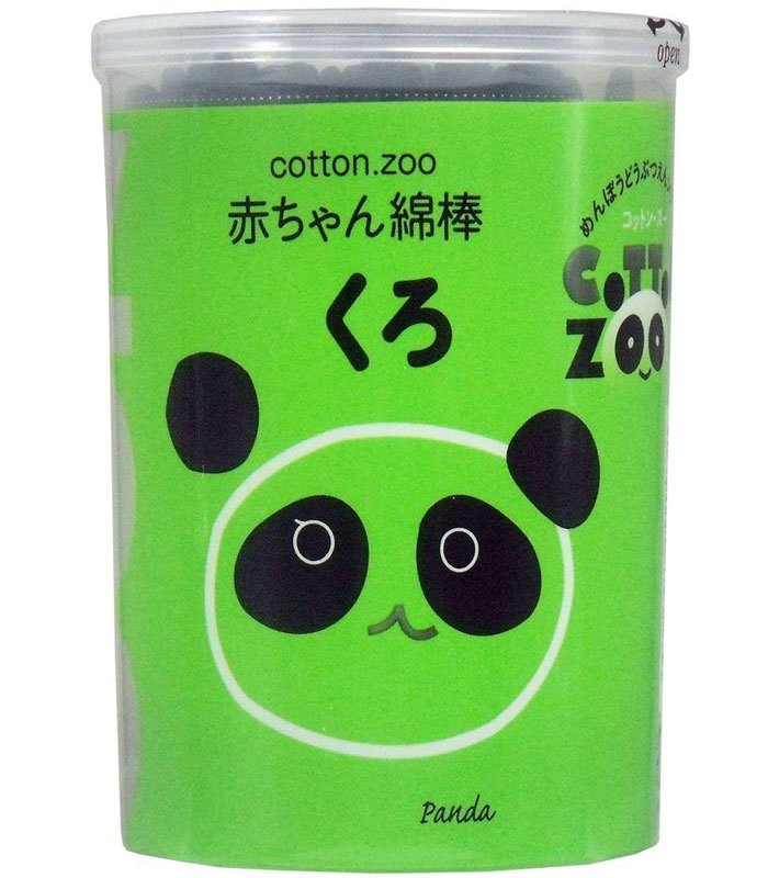 MYHUO LifeStyle 買貨生活 - COTTON ZOO黑色嬰幼兒耳鼻清潔專用棉棒  - 160入