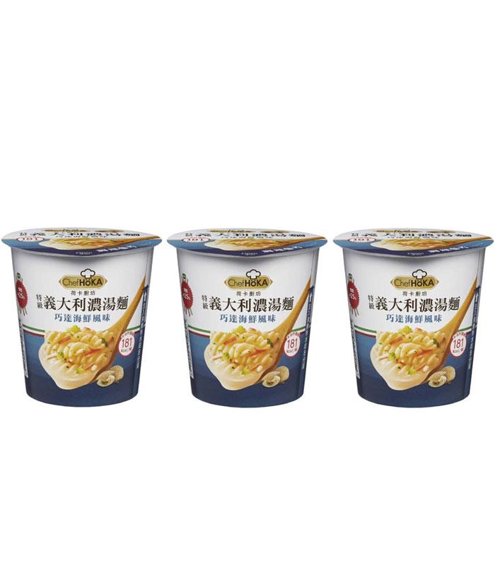 MyHuo Recommended Snacks 買貨推薦零食 - HoKA巧達海鮮濃湯麵  - 3入