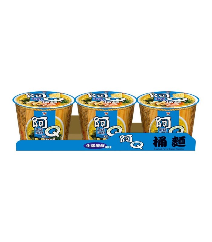 MyHuo Recommended Snacks 買貨推薦零食 - 阿Q桶麵 生猛海鮮風味  - 3入