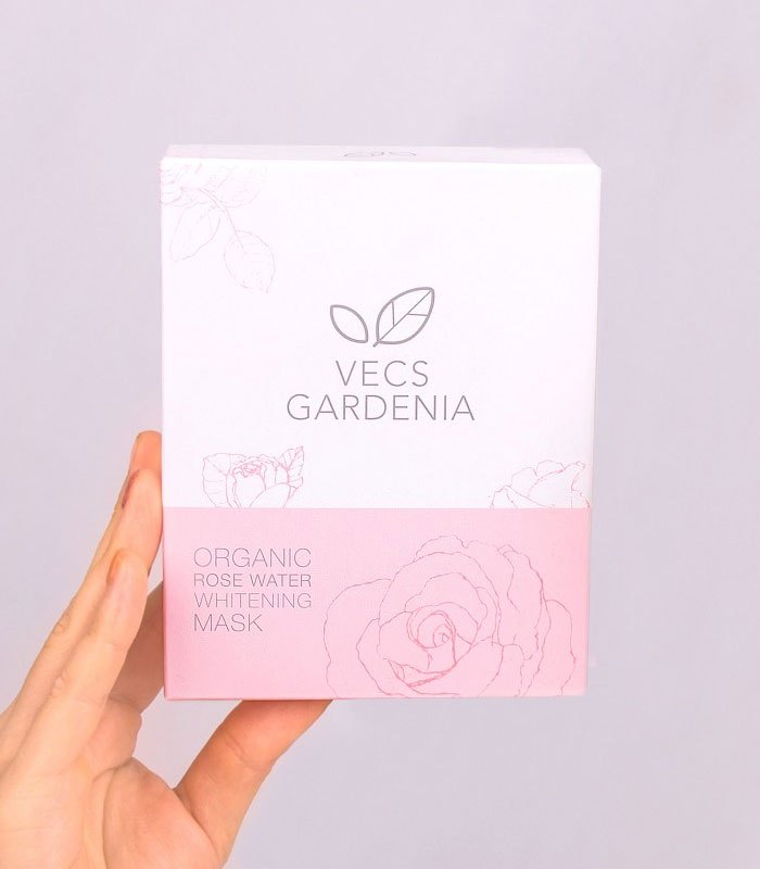 Vecs Gardenia 嘉丹妮爾 - 有機玫瑰純露亮白面膜  - 6pcs