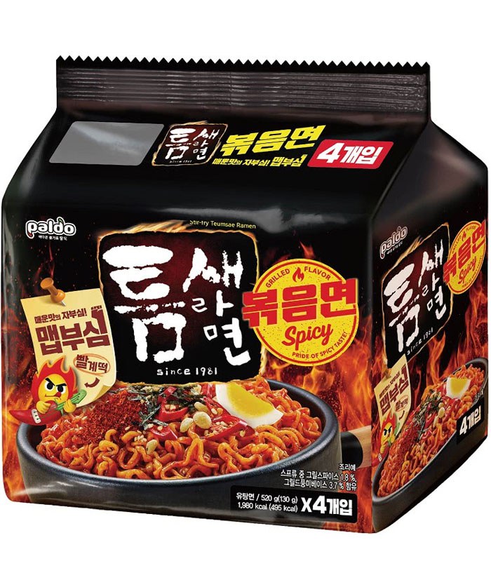 湯 / 乾拌麵 - 八道 Paldo 極地麻辣鐵板炒麵  - 4入