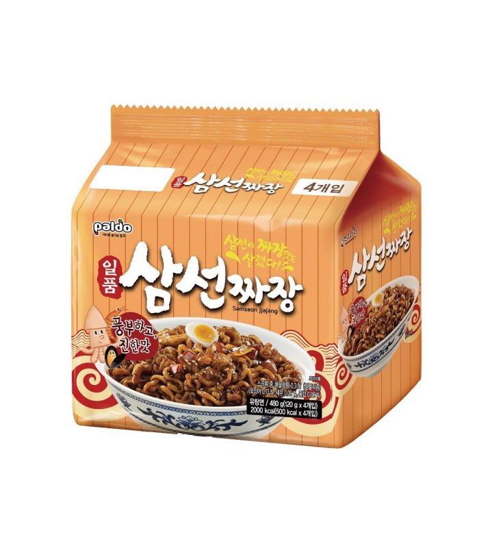 湯 / 乾拌麵 - 八道 Paldo 御膳三鮮炸醬麵  - 4入