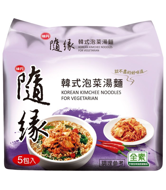 湯 / 乾拌麵 - 味丹 隨緣韓式泡菜湯麵  - 5包/袋