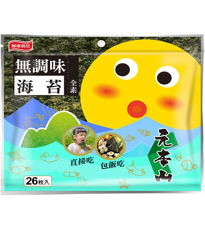 MyHuo Recommended Snacks 買貨推薦零食 - 元本山 無調味對切海苔  - 26g