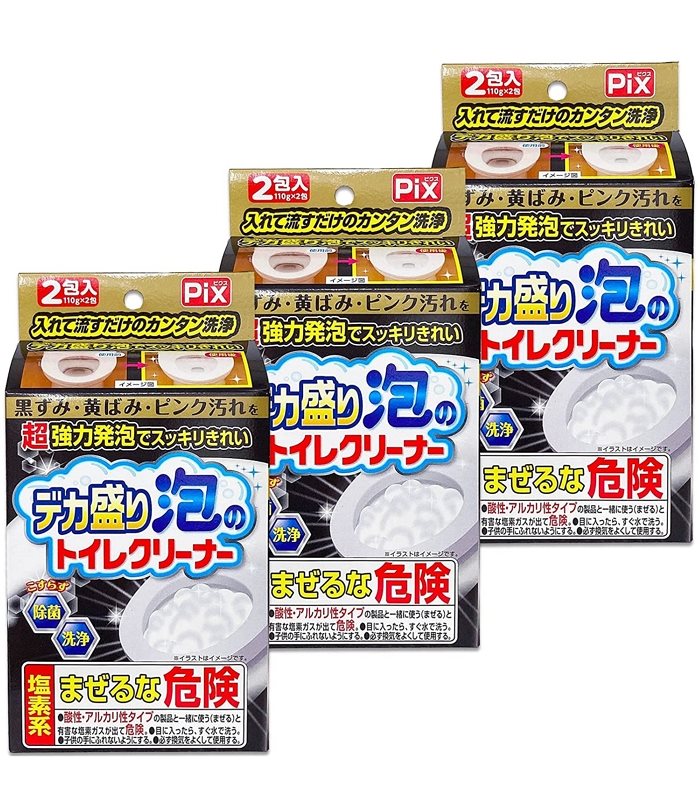 Japan buyer 日本直購專區 - Pixs 馬桶強力發泡清潔粉(110gX2/盒)  - 3box