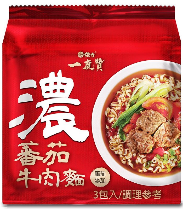 湯 / 乾拌麵 - 一度贊  蕃茄牛肉麵  - 3入