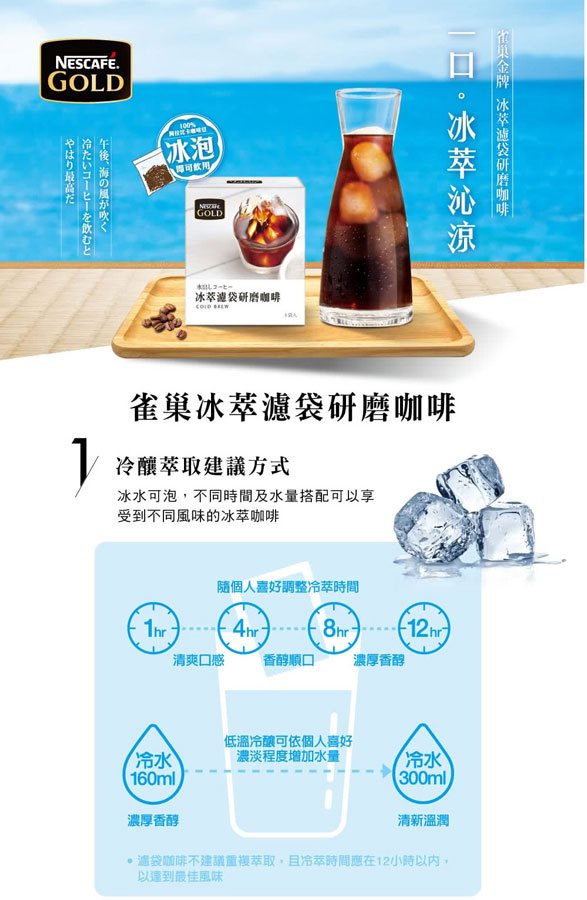MyHuo Recommended Snacks 買貨推薦零食 - Nestle 雀巢 金牌冰萃濾袋咖啡  - 8入