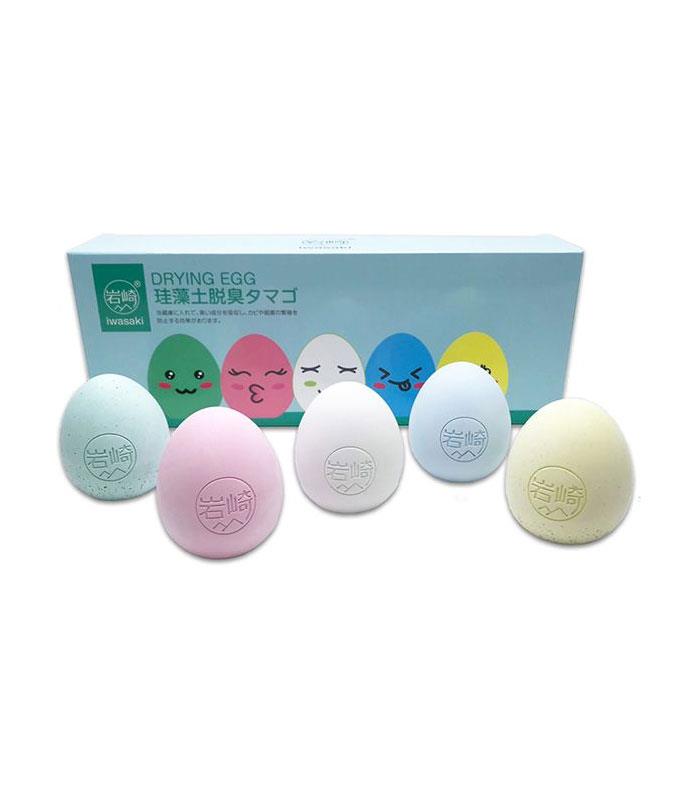 MYHUO LifeStyle 買貨生活 - 日本岩崎 療癒系硅藻土吸濕除臭蛋  - 5入
