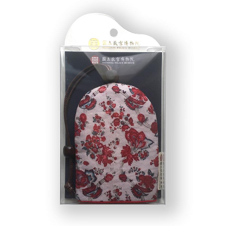 National Palace Museum Shop 故宮精品 - 國寶錦囊袋白地花卉紋/鑰匙包  - 1入