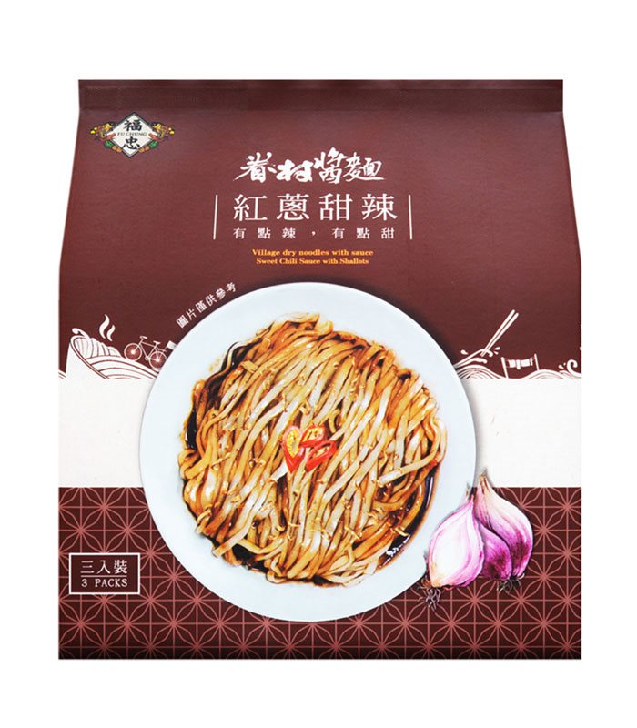 MyHuo Recommended Snacks 買貨推薦零食 - 福忠字號 眷村醬麵 - 紅蔥甜辣 - 4入