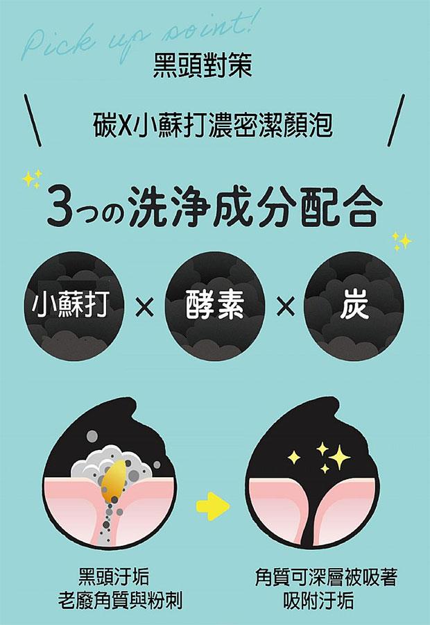 MYHUO Skincare Collection 買貨推薦保養 - JUSO KURO 《黑頭對策》碳 X 小蘇打濃密潔顏泡  - 100g