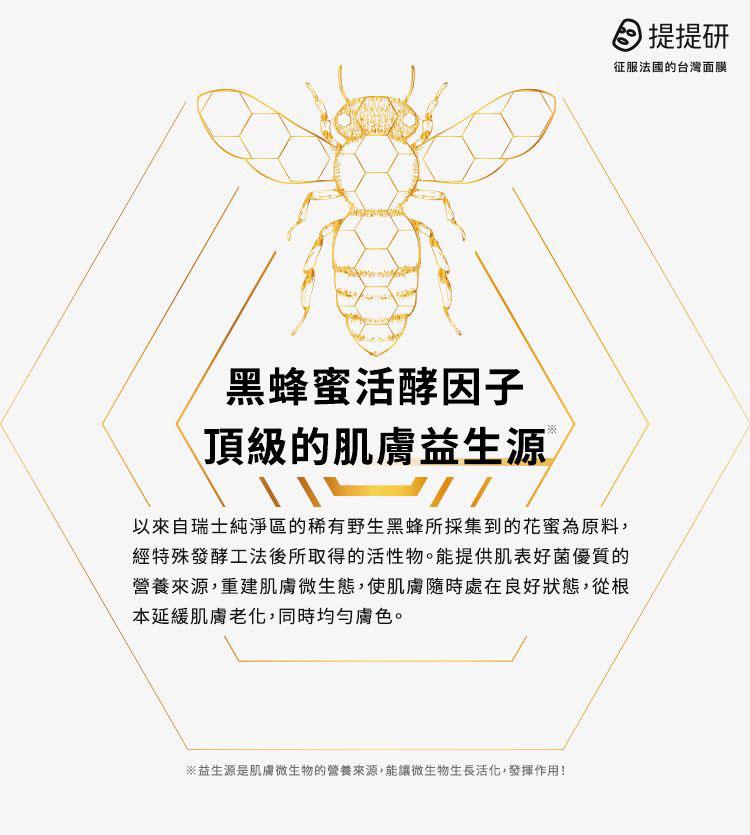 Timeless Truth Mask 提提研 - TTM黑蜂蜜活源新肌生物纖維面膜  - 3片