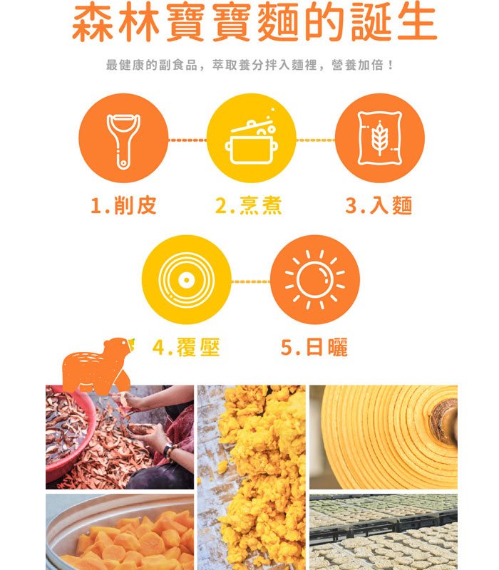 MyHuo Recommended Snacks 買貨推薦零食 - 森林麵食 寶寶麵 - 40gX8