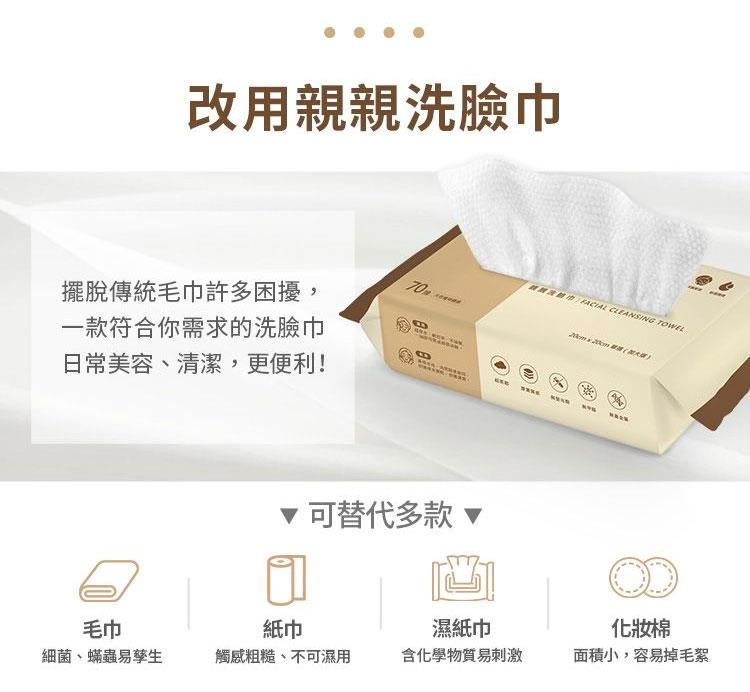 MYHUO LifeStyle 買貨生活 - 親親 JIUJIU 抽取式洗臉巾  - 70入