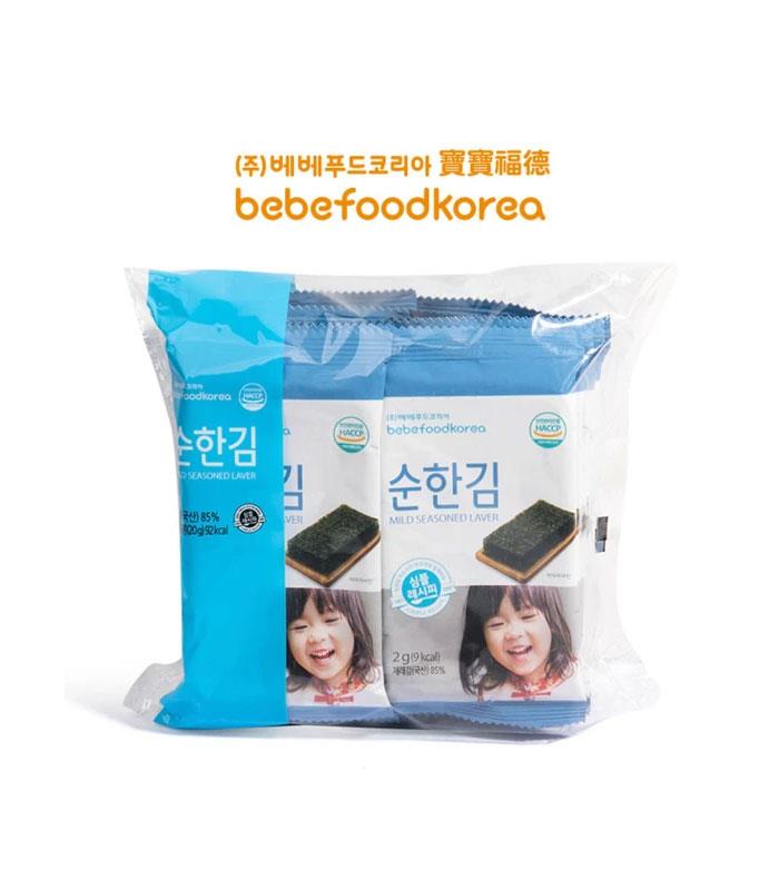 MyHuo Recommended Snacks 買貨推薦零食 - BEBEFOOD寶寶福德 低鈉海苔  - 10包