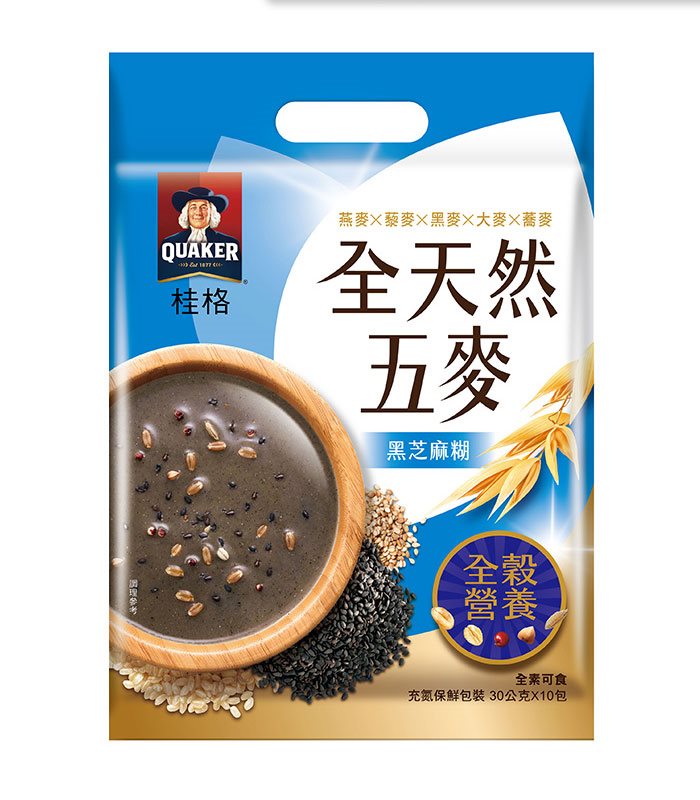 QUAKER 桂格 - 全天然五麥-黑芝麻糊  - 30gx10入