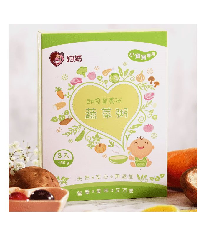 MyHuo Recommended Snacks 買貨推薦零食 - 鈞媽 蔬菜寶寶粥  - 3x150g