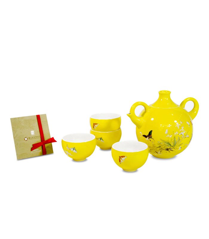 National Palace Museum Shop 故宮精品 - 百蝶品茗茶具組4人  - 1組