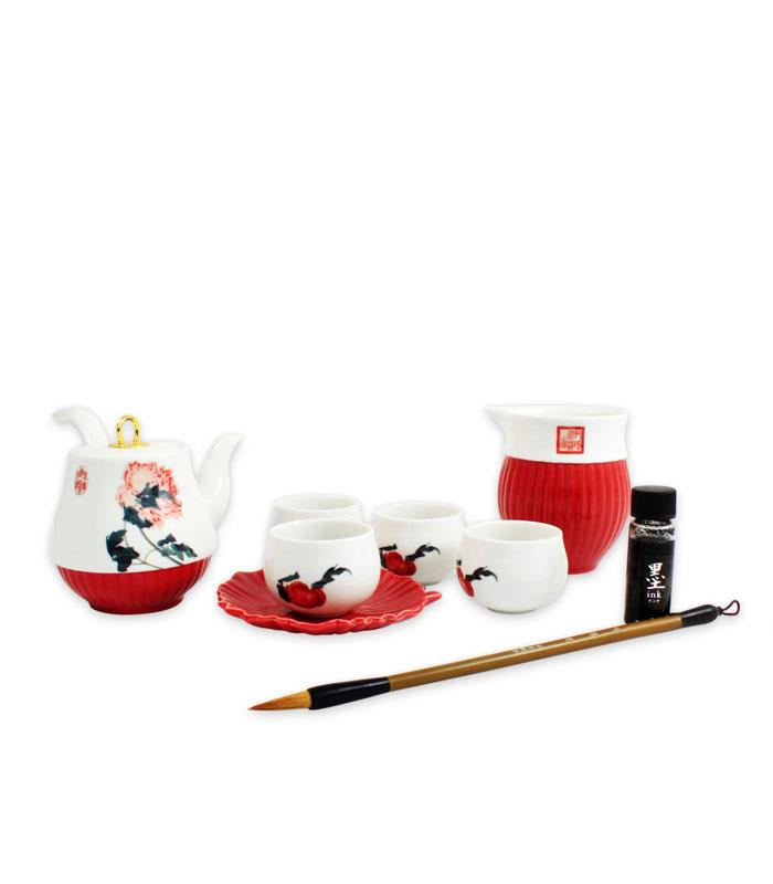 National Palace Museum Shop 故宮精品 - 露滋-仙萼長春品茗茶具組(4人)  - 1組
