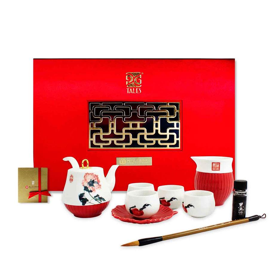 National Palace Museum Shop 故宮精品 - 露滋-仙萼長春品茗茶具組(4人)  - 1組