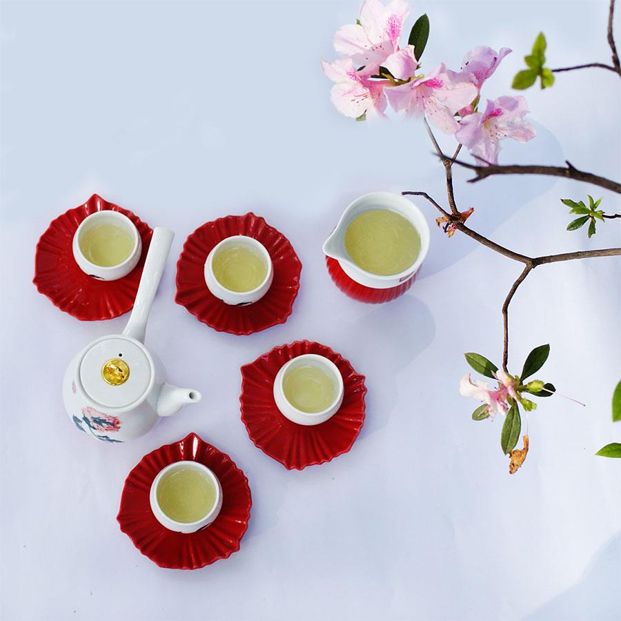 National Palace Museum Shop 故宮精品 - 露滋-仙萼長春品茗茶具組(4人)  - 1組