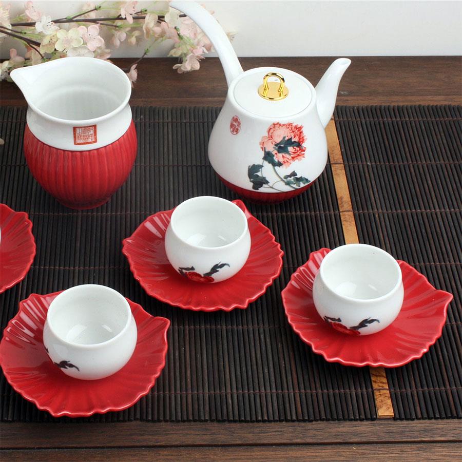 National Palace Museum Shop 故宮精品 - 露滋-仙萼長春品茗茶具組(4人)  - 1組