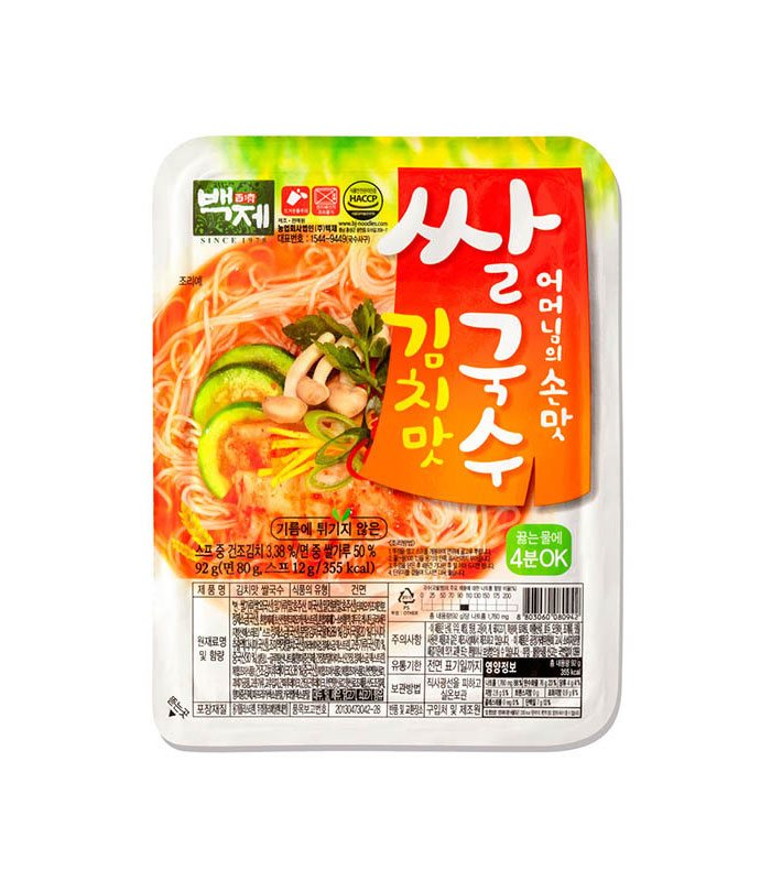 MyHuo Recommended Snacks 買貨推薦零食 - 韓國百濟 米麵線-泡菜味  - 92g