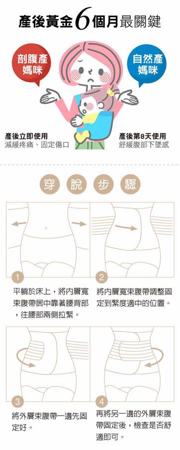 MYHUO LifeStyle 買貨生活 - 六甲村 產後專用束腹帶 膚 - 1入