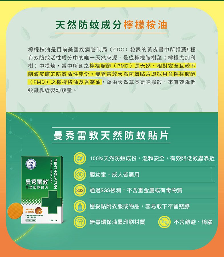 MENTHOLATUM 曼秀雷敦 - 天然防蚊貼片  - 12片X3