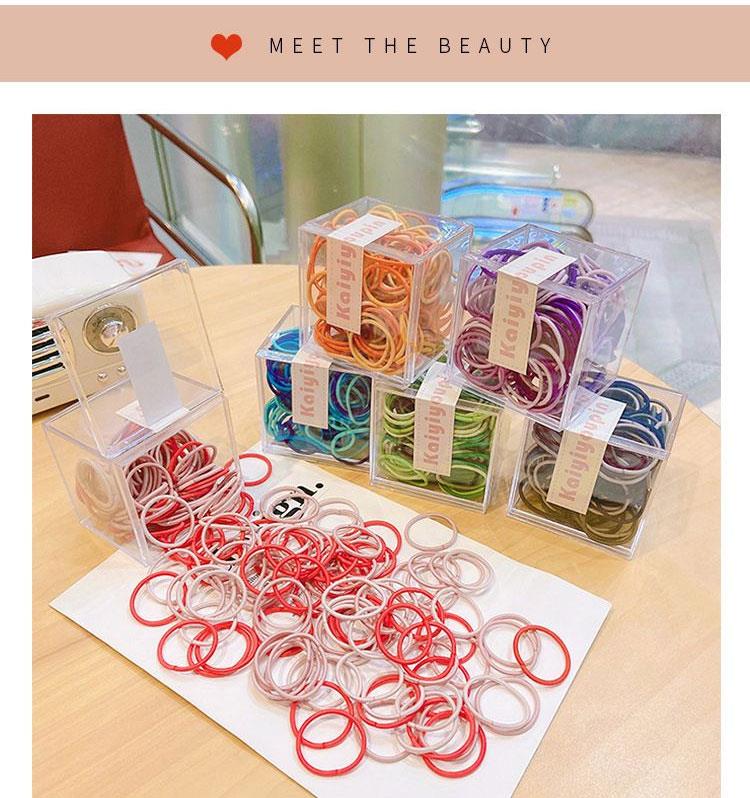 MYHUO Sundries 買貨小東西 - 馬卡龍色高彈力兒童髮圈 - 100入