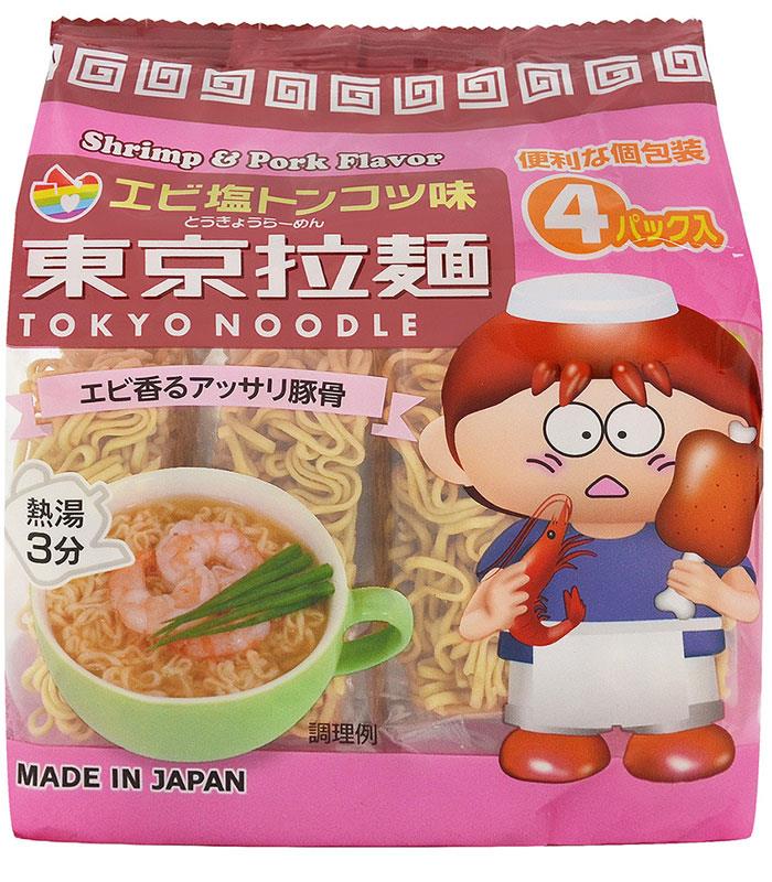 湯 / 乾拌麵 - 東京拉麵 即食迷你拉麵-鮮蝦  - 4入
