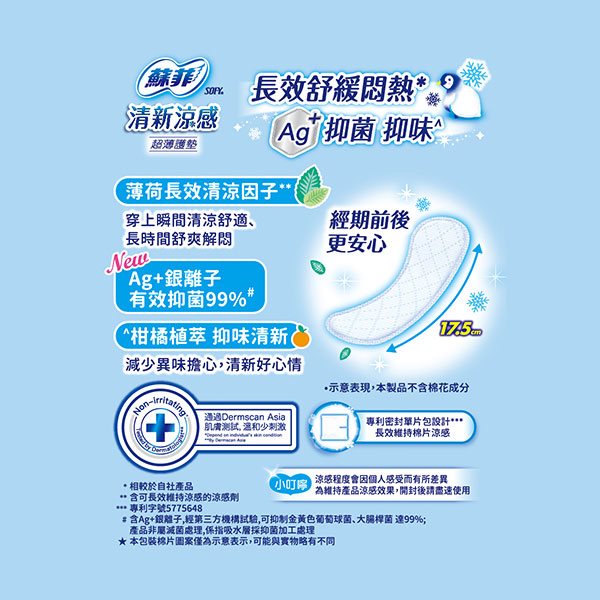 SOFY 蘇菲 - 清新涼感超薄護墊 - 22片