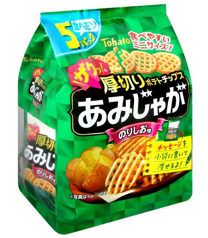 Japanese snacks 日本零食館 - 東鳩 厚切網狀洋芋片 - 海苔鹽味 - 5入
