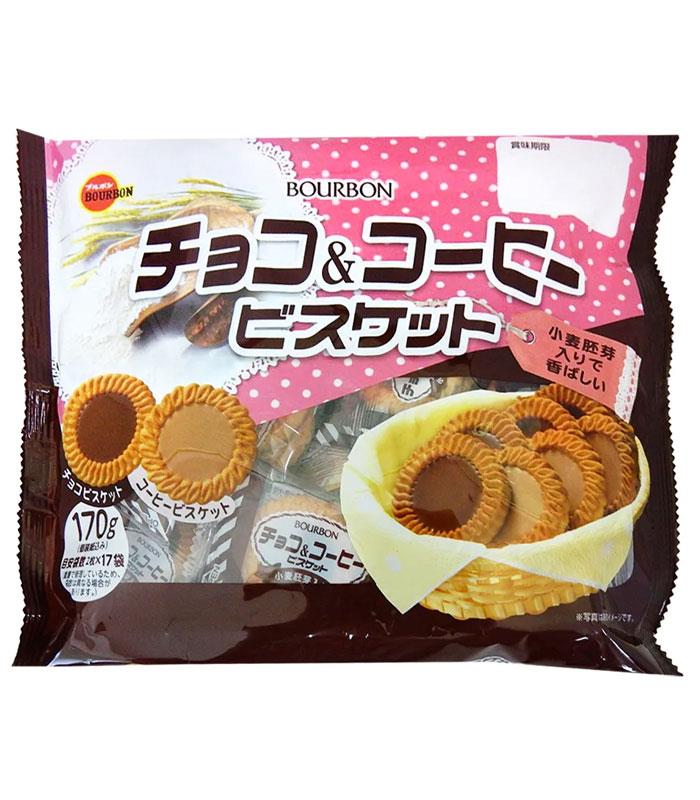 Bourbon 北日本 - 巧克力風味&咖啡風味餅乾家庭包  - 163.2g