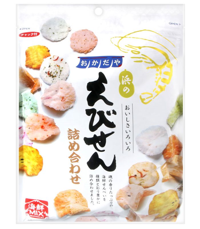 Japanese snacks 日本零食館 - 岡田屋製果 綜合海鮮蝦仙貝  - 155g